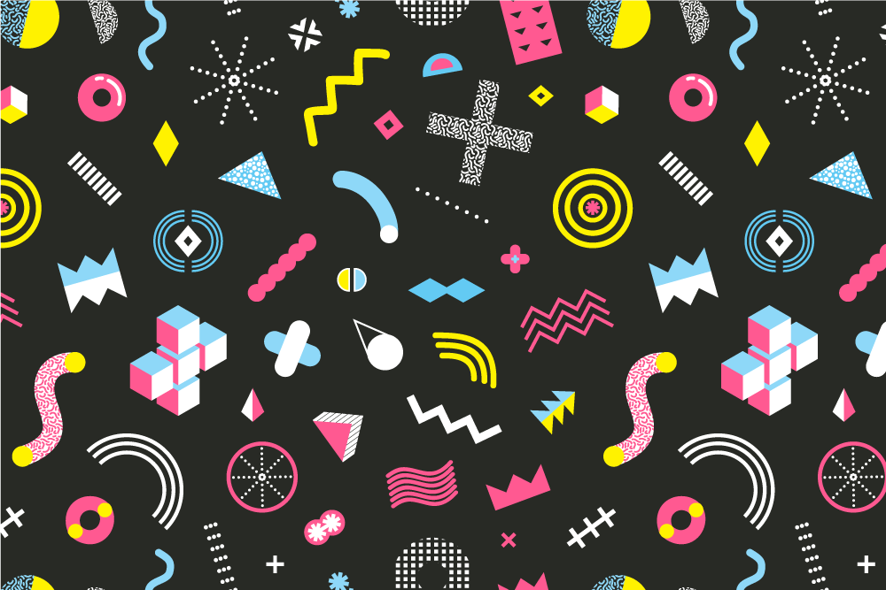 Original placemat with lively geometric design - TenStickers