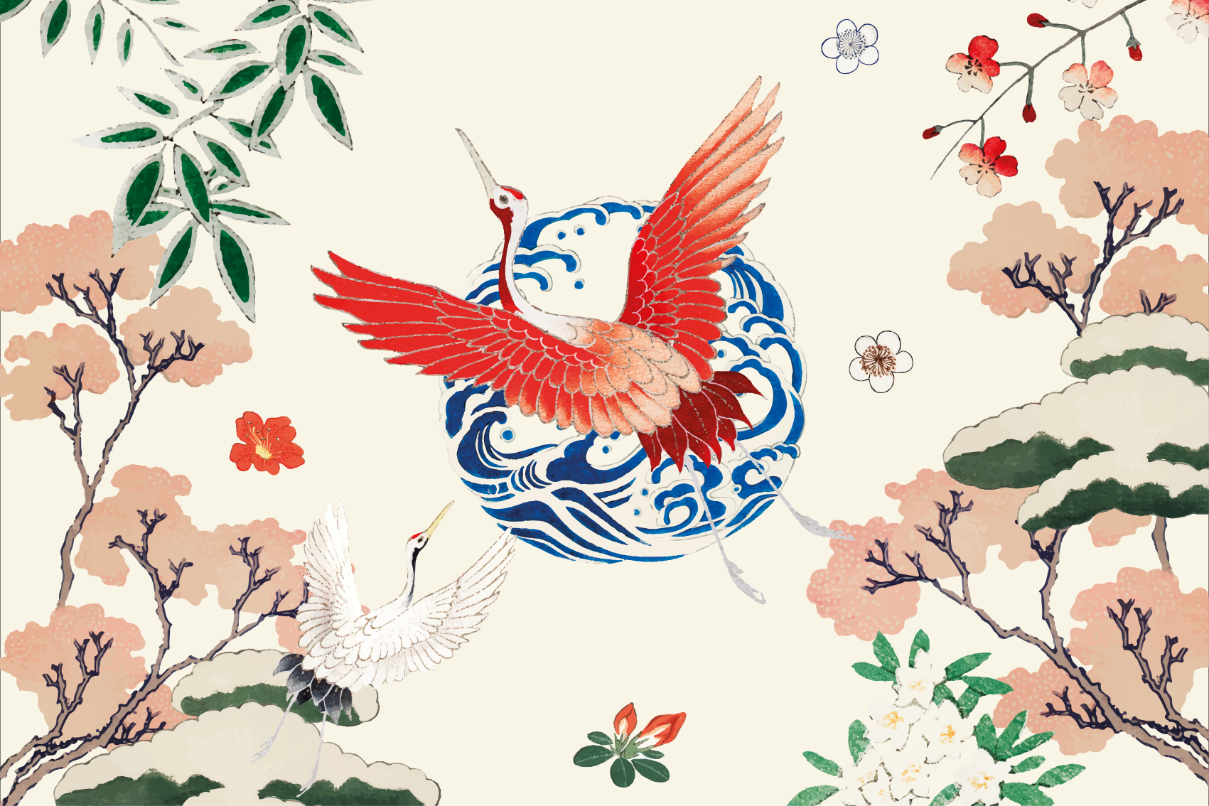 Chinoiserie Vinyl placemats - TenStickers