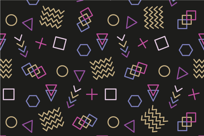 Modern placemat with geometric shape designs - TenStickers