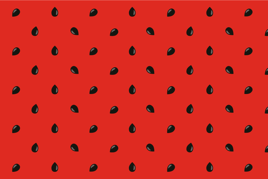 Original placemat watermelon seed design - TenStickers