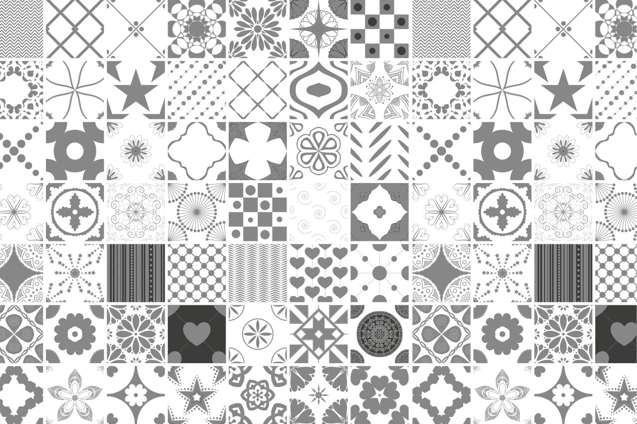Patterned monochrome texture placemat - TenStickers