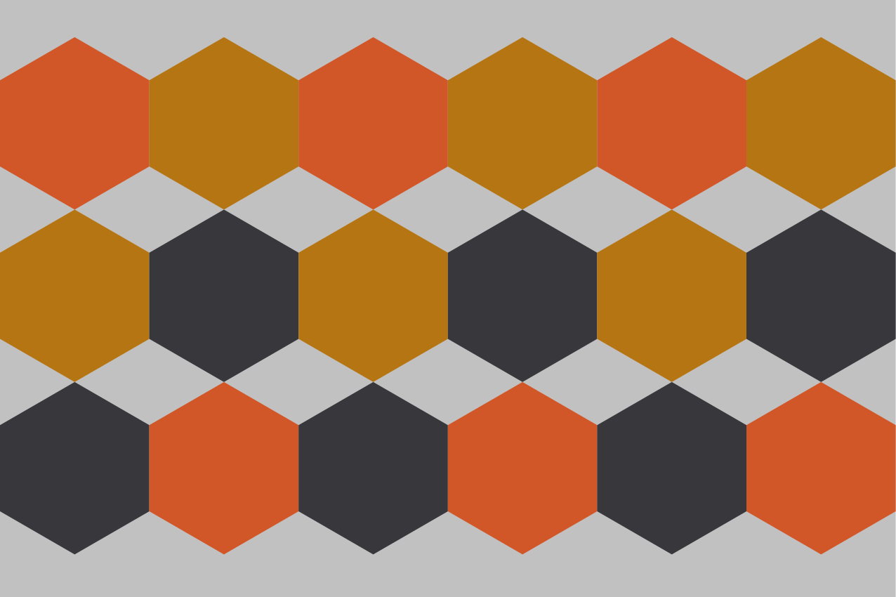 Modern placemat with hexagon pattern design - TenStickers