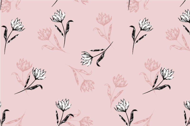 Elegant botanical composition placemat - TenStickers