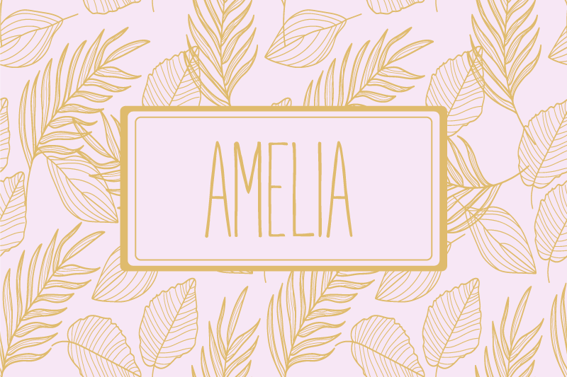 Personalisable placemat personalized leaf design - TenStickers