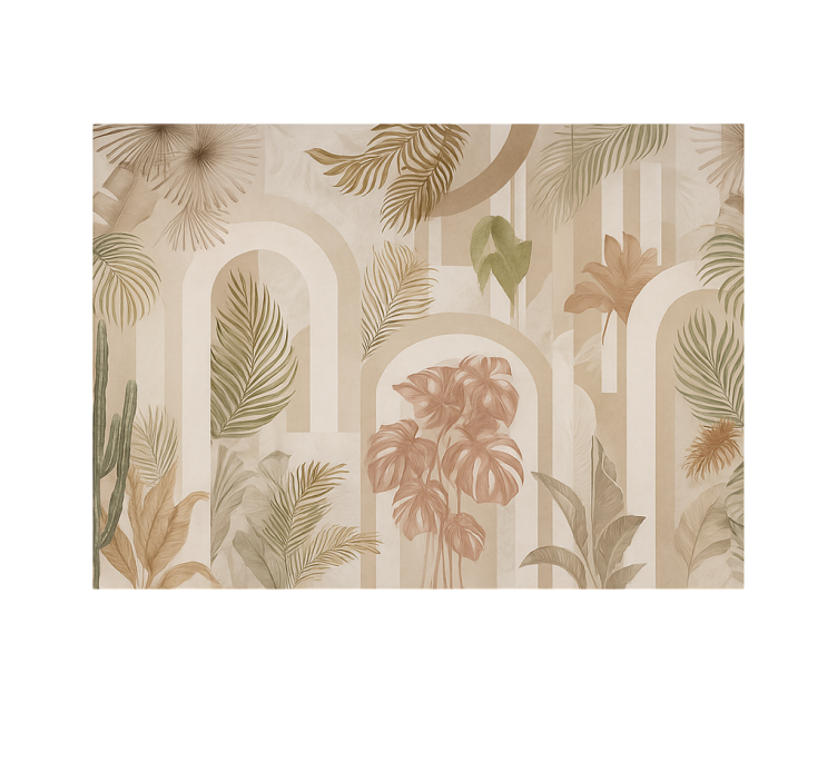 Jungle arches design living room wall mural - TenStickers