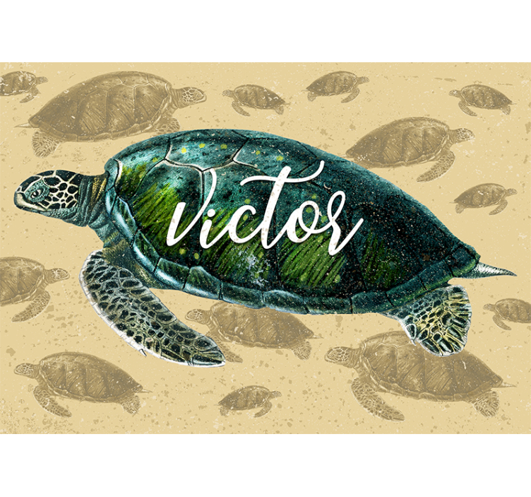Animal mural sea turtle journey - TenStickers