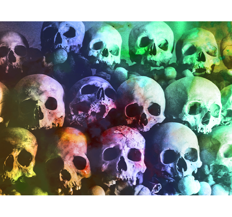 Skulls and Color urban wall mural - TenStickers