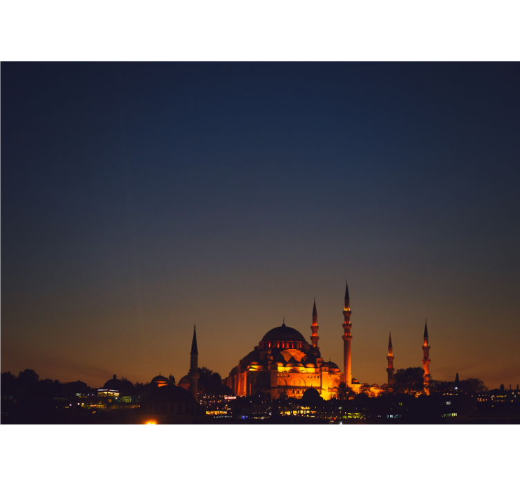 Wall mural sultan ahmet mosque at dusk - TenStickers