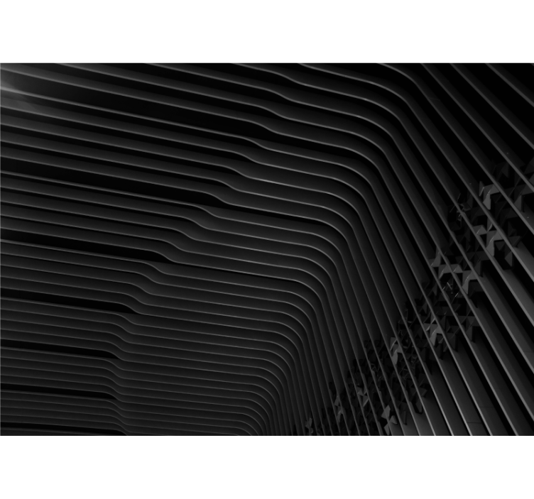 Layered Curved Patterns abstract wall mural - TenStickers