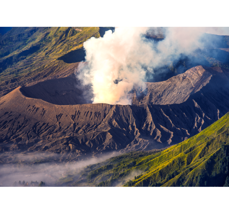 Majestic Volcano Eruption mountain wall mural - TenStickers
