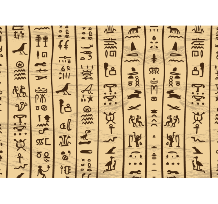 Ancient Script Motifs painting mural - TenStickers