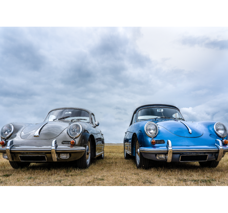 Classic Car Pair vehicle wall mural - TenStickers