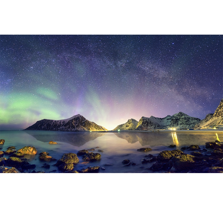 Northern Lights Display landscape mural - TenStickers
