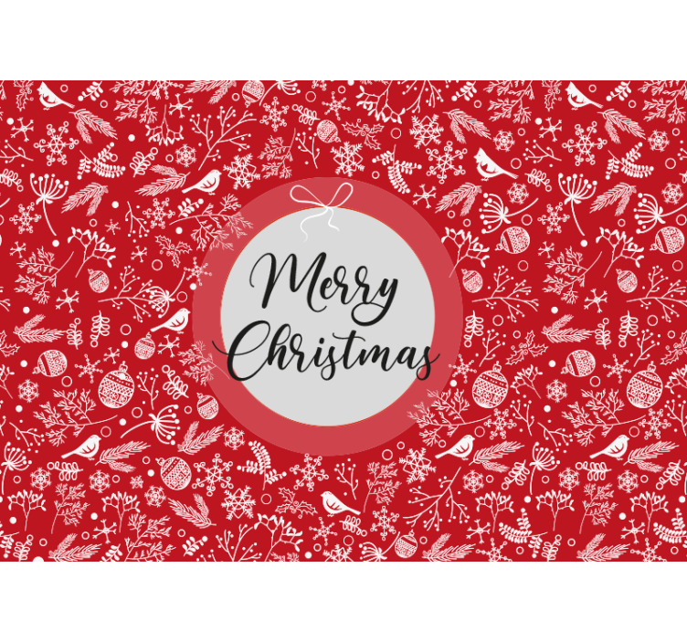 Festive Holiday Wishes christmas wall mural - TenStickers