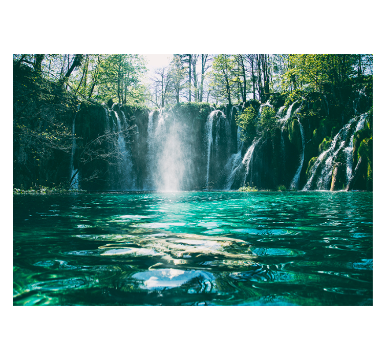 Waterfall mural vibrant waterfall view - TenStickers