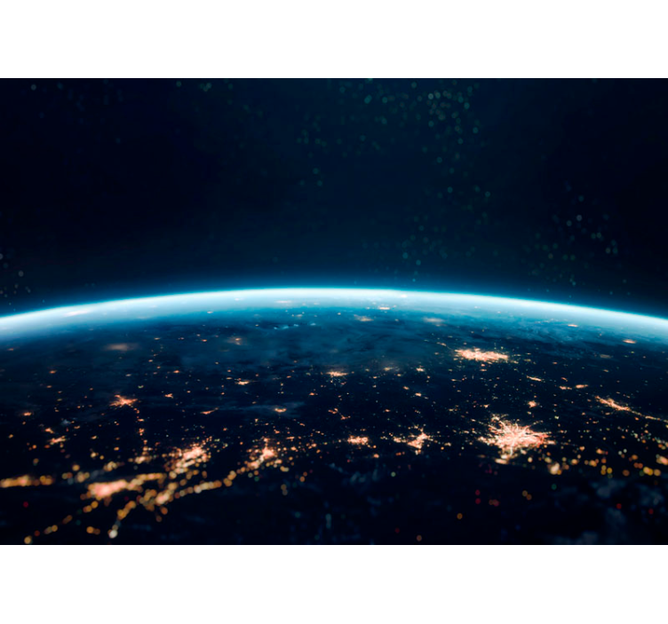Space wall mural earth from space - TenStickers