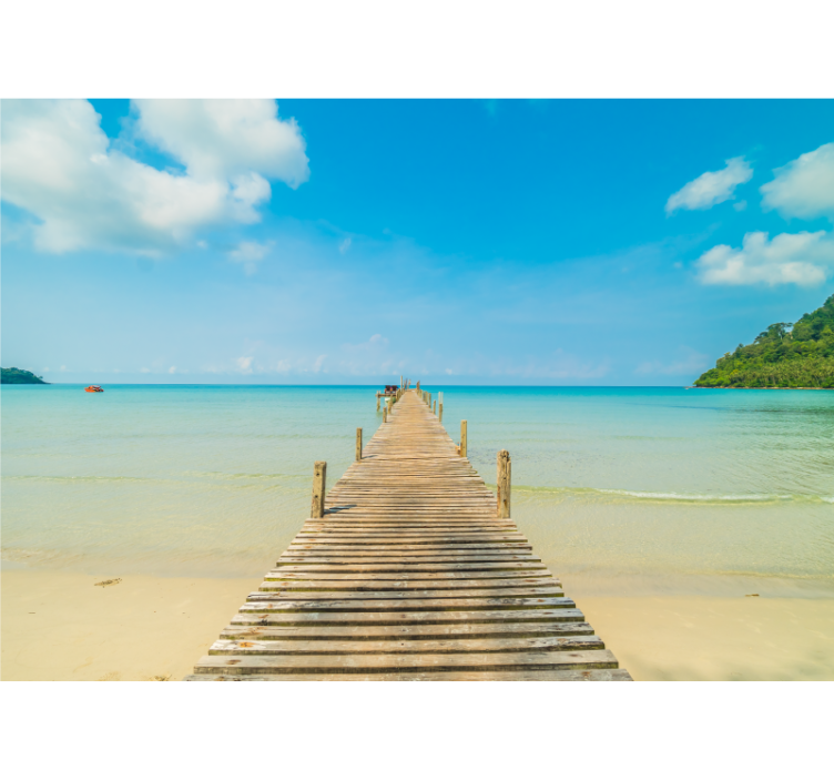 Wall mural beach hallway to the sea wall mural - TenStickers