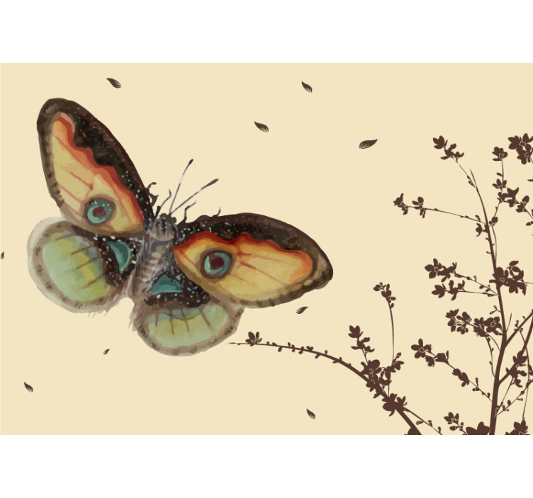 Animal mural large butterfly arrangement - TenStickers