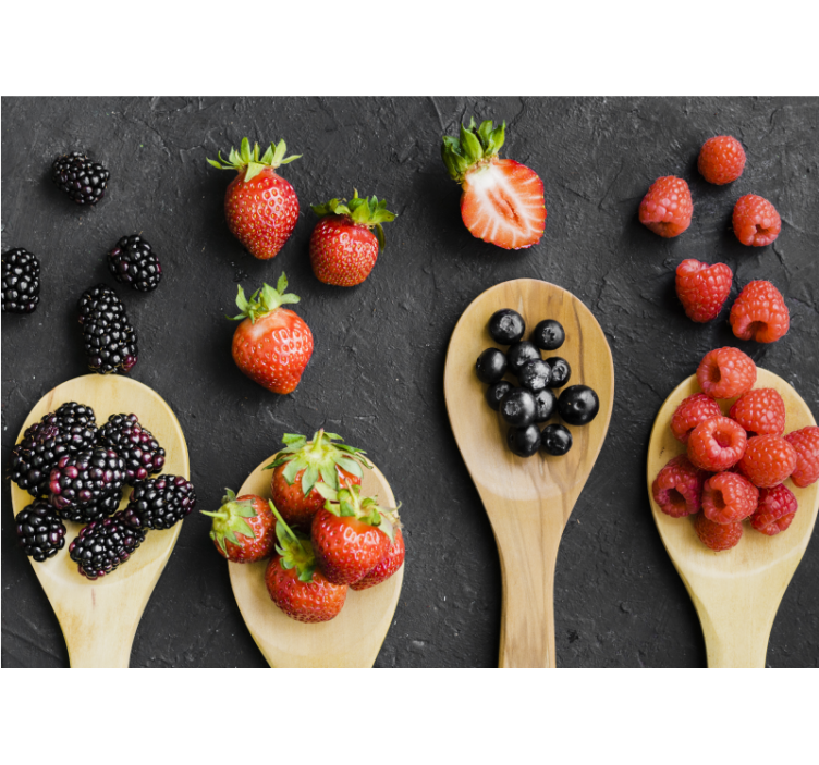 Flower mural berry collection display - TenStickers