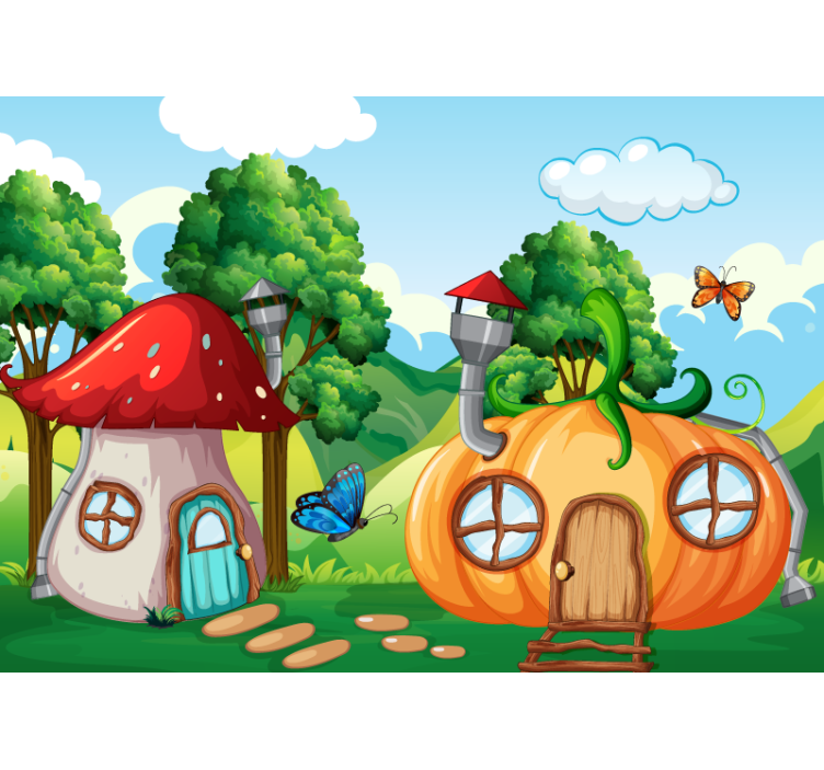 Fantasy wall mural fairy tale scenery - TenStickers