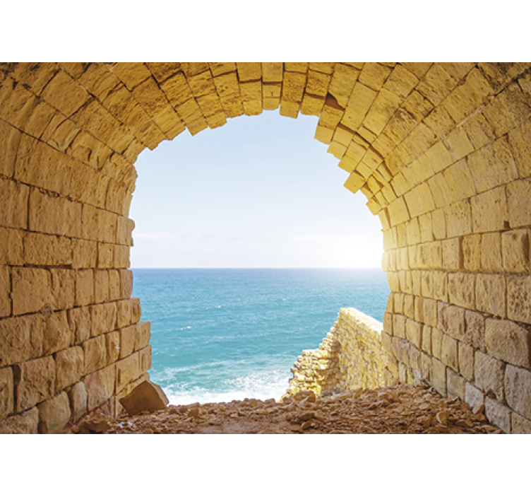 Landscape mural seaside arch view - TenStickers