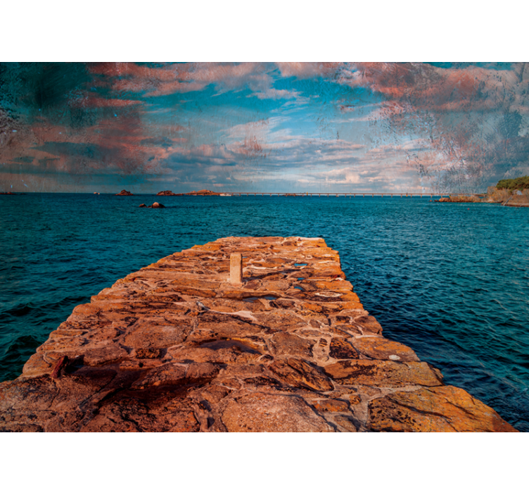 Coastal Rock Path landscape mural - TenStickers
