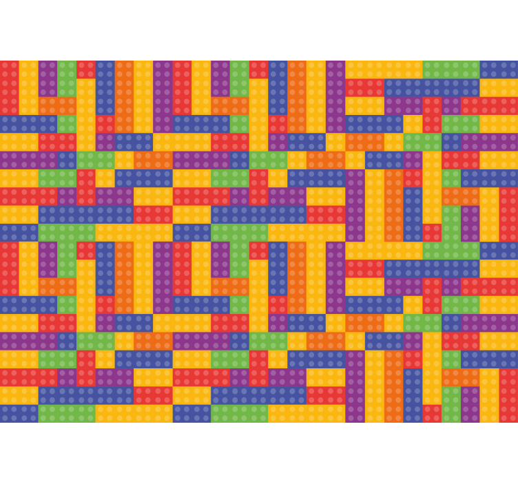Colorful Block Pattern wall mural - TenStickers