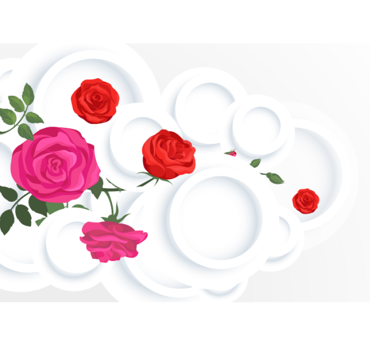 Rose Floral Arrangement flower mural - TenStickers