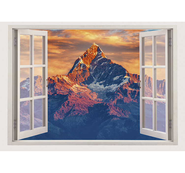 Mountain wall mural majestic mountain view - TenStickers
