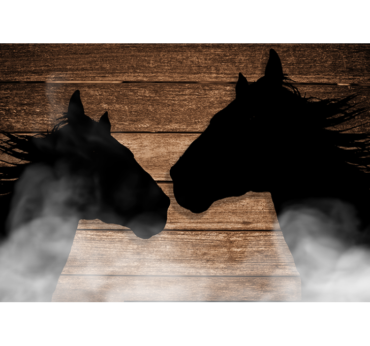 Horse Silhouette Encounter animal mural - TenStickers