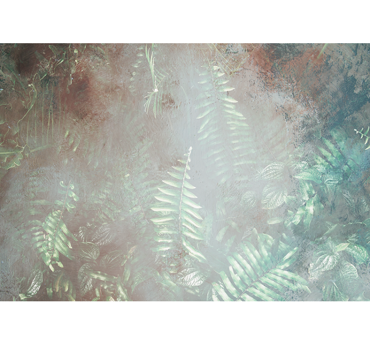 Gentle Fern Pattern hallway wall mural - TenStickers