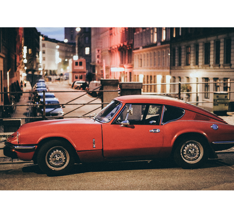 Timeless Crimson Automobile vehicle wall mural - TenStickers