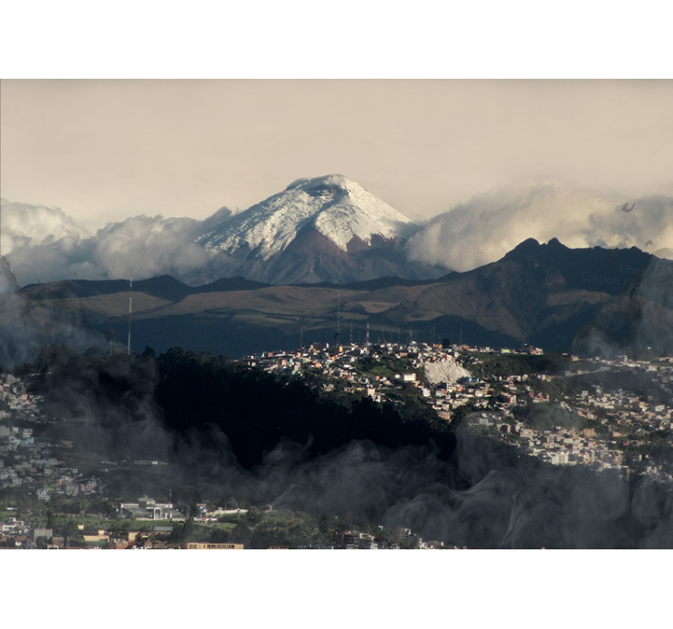 Icy Peak Vista mountain wall mural - TenStickers