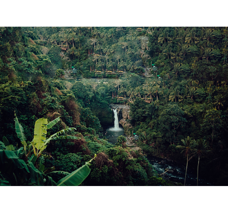 Amazonian waterfall Forest Wall Mural - TenStickers