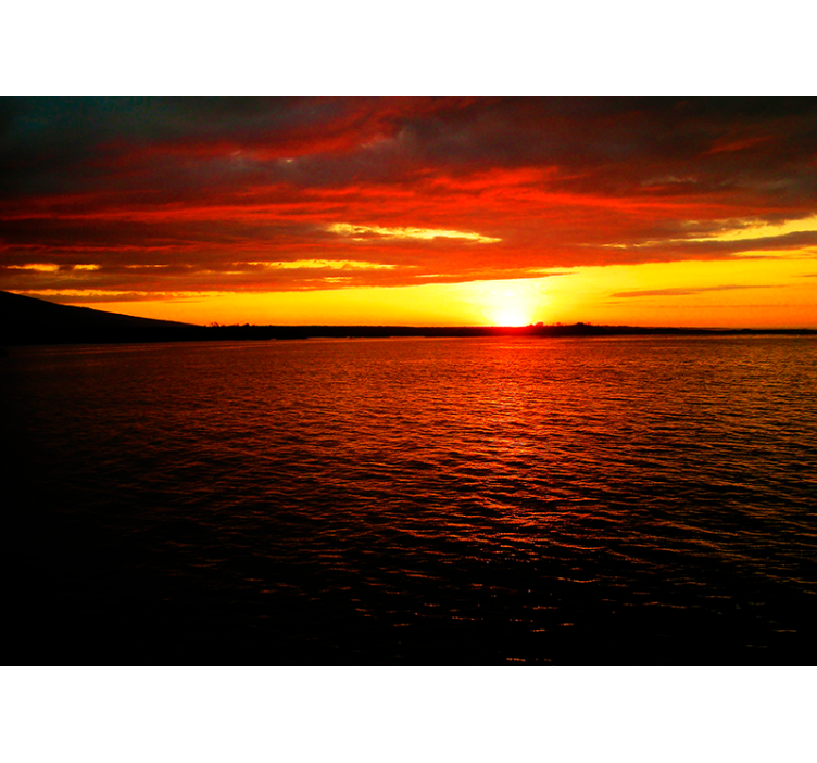 Landscape mural twilight above the ocean - TenStickers