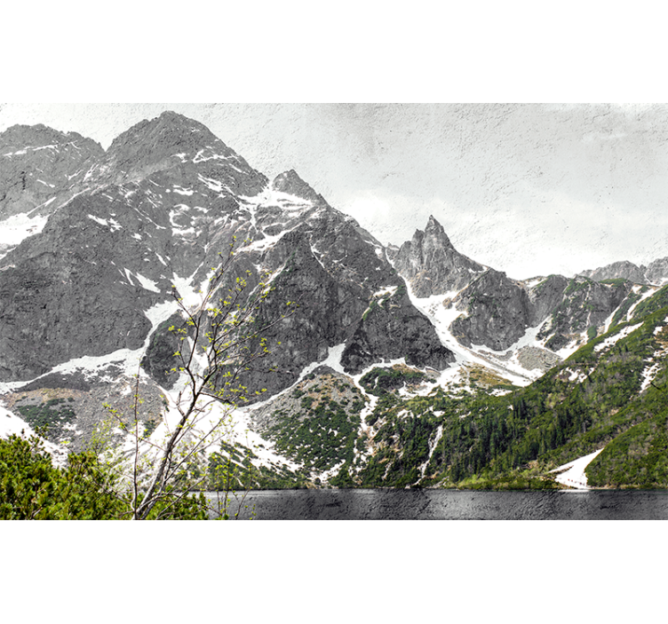 Majestic Mountain Scene landscape mural - TenStickers