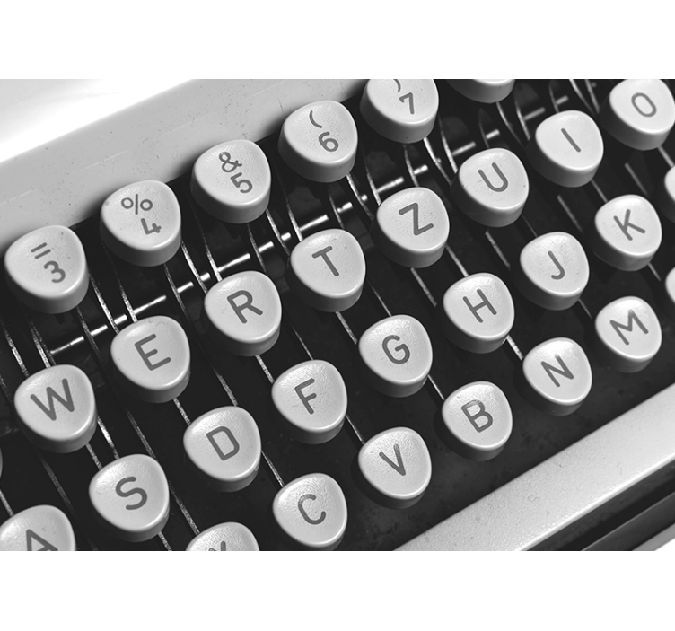 Vintage Typewriter Keys painting mural - TenStickers