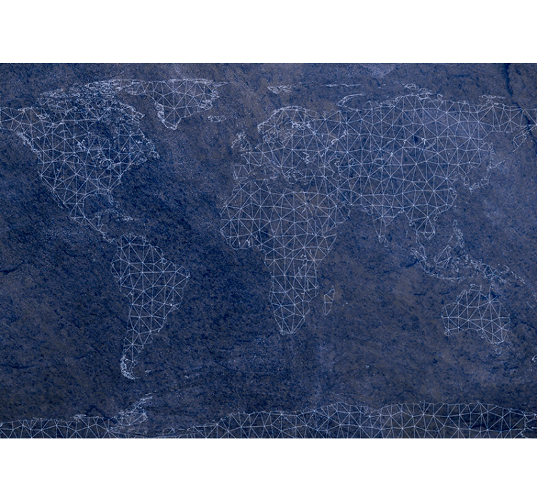 World map mural geometric world map - TenStickers