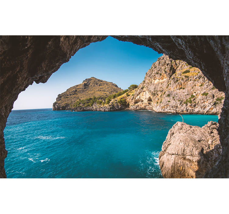Coastal Cave View landscape mural - TenStickers