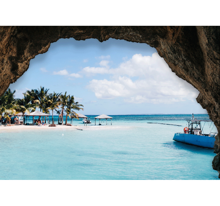 Landscape mural tropical seaside view - TenStickers