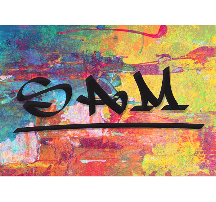 Custom wall mural colorful name art - TenStickers