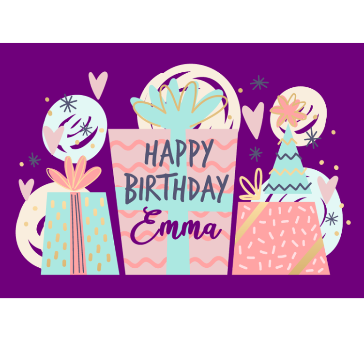 Phrase wall mural birthday gifts celebration - TenStickers