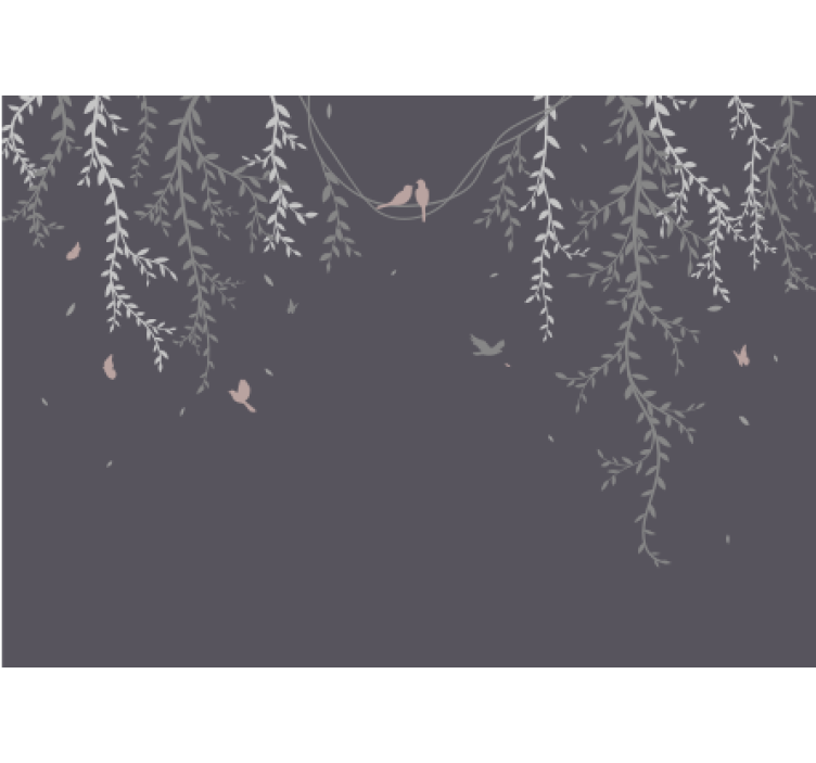 Branches with Birds nature wall mural - TenStickers