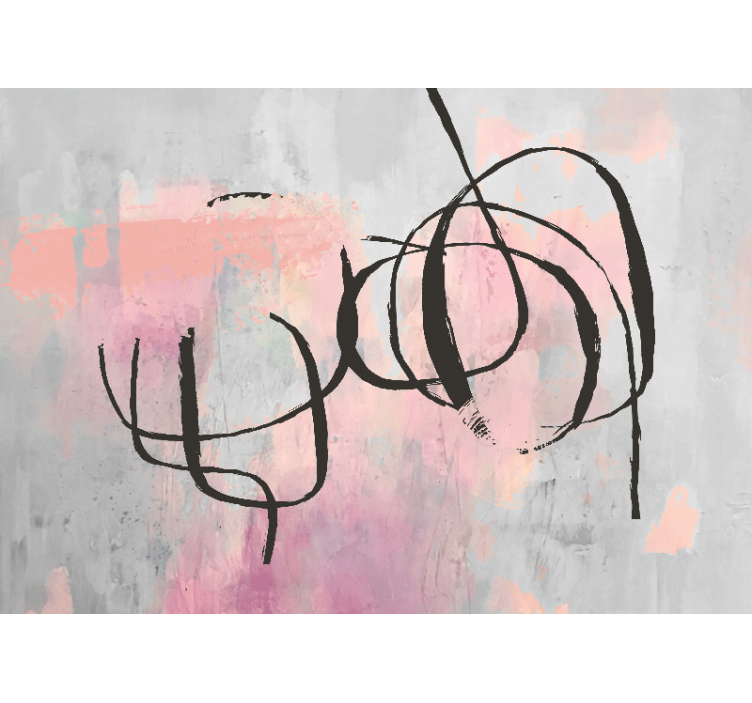 Abstract Art pink Wall Murals - TenStickers