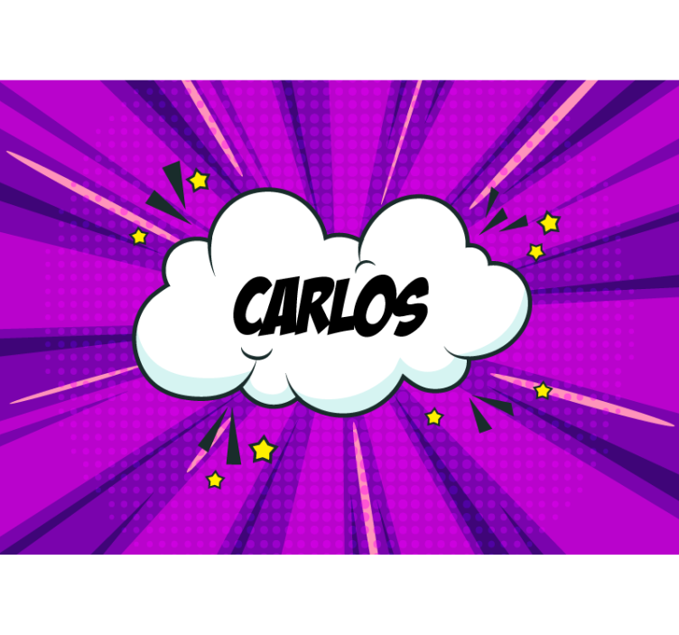 Comic Style Name phrase wall mural - TenStickers