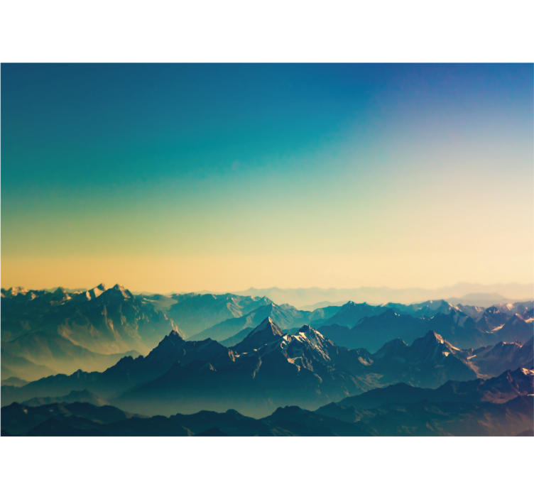 Mountain wall mural grand mountain scenery - TenStickers