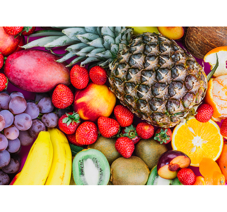 Flower mural vibrant fruit medley - TenStickers