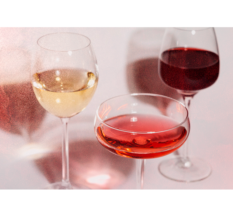 Music wall mural elegant wine glasses - TenStickers