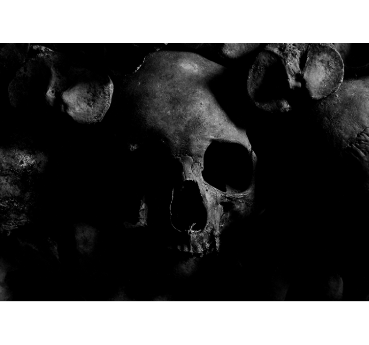 Dark Skull Pattern modern wall mural - TenStickers