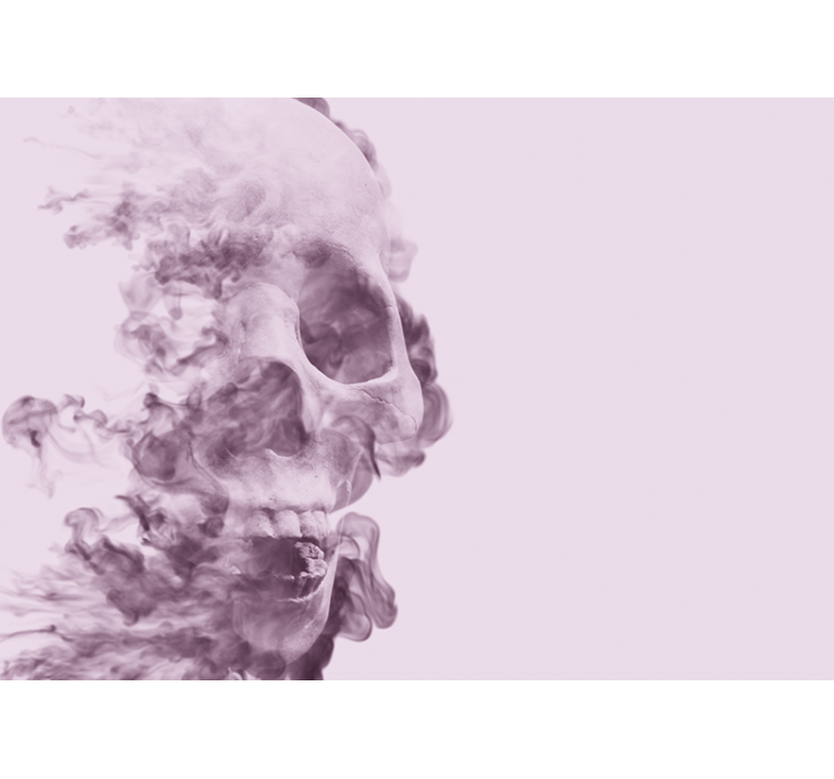 Smoky Skull Silhouette animal mural - TenStickers